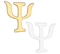 IMIKEYA Set 2 Pezzi Spilla da Bavero Simbolo Psi Psicologia in Lega, Spille da Colletto Vintage per Donne, Accessori Moda per Giacche, Borse e Sciarpe, Regalo Elegante per Occasioni
