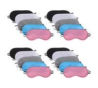 IMIKEYA Set 20 Maschere per Dormire Oscuranti Morbide e Regolabili, Mascherine da Viaggio Leggere per Occhi, Benda Notte per Sonno Profondo in Aereo, Casa e Relax