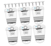 IMIKEYA Set 6 Ganci in Acciaio Inox Per Supporto Microfono Radio Cb, Clip Per Radioamatori Viti, Accessori Per Uso Auto e Radio Mobile