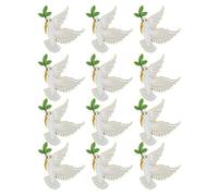 IMIKEYA Set da 12 Spille in Lega di Zinco Design Colomba della Pace, Resistente Lucentezza Duratura, per Matrimoni e Commemorazioni