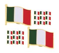 IMIKEYA Set Da 20 Spille Da Bavero Bandiera Italiana in Metallo, Distintivo Patriottico Versatile Per Abiti, Cappelli e Borse, Accessorio Decorativo Per Uomo e Donna