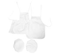 IMIKEYA Set di 2 Costumi da Chef per 1-12 Mesi Grembiuli e Cappelli da Cuoco Abbigliamento da Cucina per Neonati Tasca per Servizi Fotografici e Giochi di Ruolo Creativi