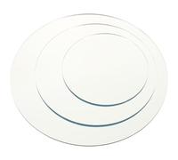 IMIKEYA Set di 3 pannelli rotondi in acrilico per fotografia riflettente, per gioielli, accessori da esposizione e da ufficio, dimensioni 10 cm, 14 cm e 18 cm, uso interno e