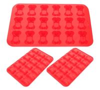 IMIKEYA Set di 3 stampi in silicone a forma di osso rosso, adatti per cuocere e congelare stampo per torte gelatine, gelati e saponi, utensili per pasticceria creativa e