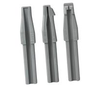 IMIKEYA Set di 3 temperamatite per trucco tipo di anatra strumento ausiliario in plastica grigia per matite per sopracciglia e labbra compatto e portatile per uso quotidiano