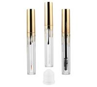 IMIKEYA Set di 3 tubi in plastica vuoti da 4 ml per mascara lucidalabbra e eyeliner, confezione cosmetica trasparente, riutilizzabile e portatile, per uso quotidiano e viaggi