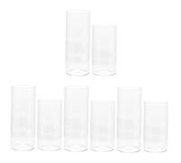 IMIKEYA Set di 4 portacandele per candelabri fatti in casa, tonalità chiare di candele, candele chiare, per la casa, candelabro, per scrivania, copertura di candela, in vetro, 2 pezzi x 4