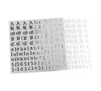 IMIKEYA Set Di Adesivi Per Unghie Con Lettere Gotiche e Numeri - 4 Fogli Di Sticker Per Nail Art in e Nero - Ideali Per Personalizzare La Manicure e Creare Design Unici