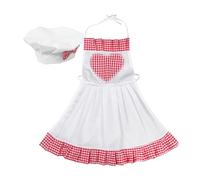 IMIKEYA Set di costume da chef per bambini, taglia grande, 2 pezzi, per fotografia di neonato, cappello e grembiule ipoallergenici, per servizi fotografici di 100