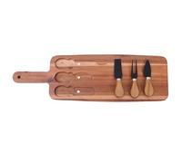 IMIKEYA Set di formaggi e salumi in legno con coltelli e forchette per carne frutta e verdura vassoio per servire feste e pic-nic set di 3 pezzi