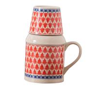 IMIKEYA Set di teiera in ceramica vintage con tazza, capacità grande, set per bevande calde e fredde, brocca con manico e contenitore d'acqua per casa e ufficio, set da tè portatile