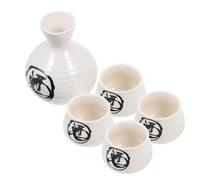 IMIKEYA Set Sakè Giapponese in Ceramica Creativa Bollitore e Tazze, Portabottiglie Resistente ad Alta Temperatura, per Intrattenimento e Regalo Cultura Giapponese
