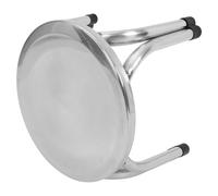 IMIKEYA Sgabello Basso in Acciaio Resistente Antiscivolo con Piedini Antiscivolo Sgabello Rotondo Compatto per Cucina Bagno Interni ed Esterni Poggiapiedi Multifunzionale Salvaspazio