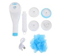 IMIKEYA Spazzola Elettrica Da Bagno a Manico Lungo, Set, Resistente Plastica, Testina Morbida, Massaggio Vibrazione, Per Esfoliazione e Pulizia Profonda Della Schiena in Doccia