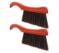 IMIKEYA Spazzola per la pulizia del camino e della stufa, manico ergonomico in legno, setole dure a 4 colonne, colore rosso fiore di bastone, confezione da 2 pezzi per rimuovere ceneri e fuliggine