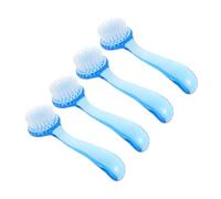 IMIKEYA Spazzola per Pulizia Viso per Colore Casuale con Setole in Nylon 4 Pezzi ed Esfoliazione Facciale e Corpo in Plastica, Scrub Profondo dei Pori Design Estetico di Qualità Spa