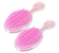 IMIKEYA Spazzolino per bambina 2 pezzi pettine trasparente ovale setole morbide per massaggi in pelle capelluto cura dei bambini anti groviglio, portatile e pratico
