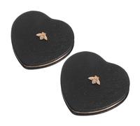 IMIKEYA Specchio tascabile portatile a forma di cuore specchio compatto pieghevole doppio lato per trucco 2 pezzi cornice dorata design ape adatto per viaggio e borsa da donna