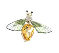 IMIKEYA Spilla a spillo con imitazione accessorio decorativo per abbigliamento femminile, design ape verde leggero e piccolo, per feste e diario