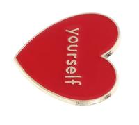 IMIKEYA Spilla in lega smaltata a forma di cuore e parola inglese Pin per bavero zaino o borsa decorazione femminile per San Valentino e regalo romantico