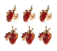 IMIKEYA Spille da coccinella e Mini 6 pezzi, spilla in lega vintage per abbigliamento da donna, spilla divertente per camicette, cappotti e scialli, accessorio leggero e confortevole