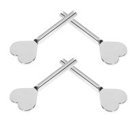IMIKEYA Spremi Tubetto Dentifricio Set da 4 in Lega di Zinco Argento, Portatile e Leggero per Bagno e Quotidiano