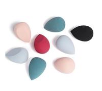 IMIKEYA Spugne per trucco a forma di cuore 2 pezzi rosso e nero spugna cosmetica per fondotinta e correttore doppio uso bagnato e secco finitura floccata per applicazione uniforme e