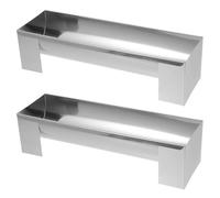 IMIKEYA Stampo per torta a forma di U da 2 pezzi - Teglia per plumcake in acciaio inossidabile - Stampo per biscotti antiaderente lungo staccabile - per baguette per cuocere biscotti, pane