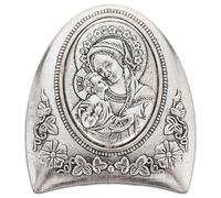 IMIKEYA Statua della Vergine Maria e del Bambino, piccola figura religiosa della Vergine Maria, figura della Santissima Madre, decorazione della casa, scultura da tavolo cattolica cristiana