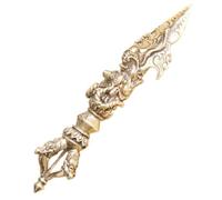 IMIKEYA Statua Miniatura Vajra in Ottone Vintage Decorazione Desktop Piccola e Leggera Scultura Vajra Pestle Religiosa Statuina Da Collezione e Regalo Originale