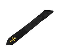 IMIKEYA Stola del Clero Nera con Ricamo a Croce, Comfort Premium e Design Classico, per Cerimonie Religiose e Coro Pastorale