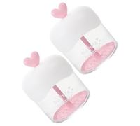 IMIKEYA Strumento per la Pulizia del Viso 2 Pezzi Schiumogeno Manuale Trasparente a Forma di Cuore Tazza per Schiuma Densa e Rapida per Detergenti Viso e Corpo Flacone Ricaricabile