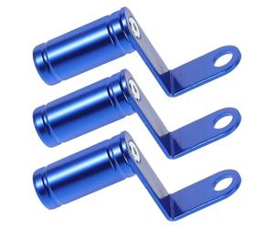 IMIKEYA Supporto Azzurro Retrovisore Moto Specchietto per Lega in di e Alluminio Colore 3 Pezzi Estensione Manubrio Migliorata Visibilità per Motociclette e Scooter
