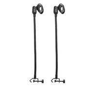 IMIKEYA Supporto Microfono C Tipo 2 Pezzi in Metallo Nero Clip Resistente per Podcasting e Broadcasting Uso Hands-free e Trasporto Comodo