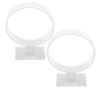 IMIKEYA Supporto per Cerchietti Organizer Portatile in Acrilico 2 Pezzi Forma Rotonda per Fascia Chioma Donna per Boutique e Contatori