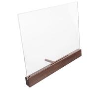 IMIKEYA Supporto per diploma acrilico a doppio lato con base in legno di noce espositore stabile per menu foto e segnaletica mercato agricolo ed eventi