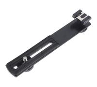 IMIKEYA Supporto per Flash e Microfono Regolabile in Lega di Alluminio e Ferro Nero Design Creativo per Video Conference e Video Call