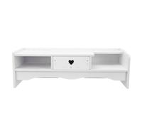 IMIKEYA Supporto per Monitor da Scrivania Protezione Collo e Cassetto Portaoggetti Supporto per Schermo del Computer da Ufficio Base Rialzata 48X20X15 CM per Postura Ergonomica