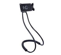 IMIKEYA Supporto per telefono cellulare a sospensione tipo collare nero da 60 cm per letto e uso a mani libere, materiale resistente e pratico per uso prolungato