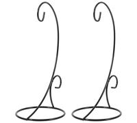 IMIKEYA Supporto Porta-Ganci in Ferro per Vasi da Appendere, Espositore Sospeso in Metallo Stabile, Set 2 Pezzi per Decorazioni da Balcone e Giardino