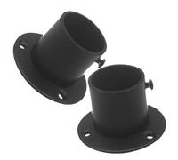 IMIKEYA Supporto Staffa per Asta Armadio in Acciaio Inox 304, Presa Flangia per Bastone Tende Doccia e Portasciugamani, Set 2 Pezzi per Montaggio a Parete Salvaspazio