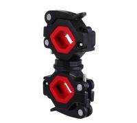 IMIKEYA Supporto Torcia Elettrica Girevole a 360° per Bicicletta Clip Regolabile in ABS e Ferro, Portabici Anteriore Senza Attrezzi per Accessori Bici Sportive