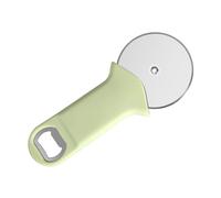 IMIKEYA Tagliapizza a Doppio Uso in Acciaio Resistente Rotella Affilata e Apribottiglie Impugnatura Ergonomica Verde Utensile Professionale per Pizza e Dolci in Cucina