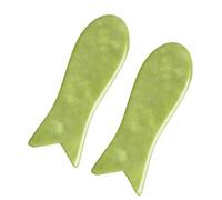 IMIKEYA Tavole Gua Sha Portatili in Pietra Liscia 2 Pezzi, Strumento per Massaggi Raschianti Corpo e Viso, Attrezzo per Terapia Scraping e Stimolazione Meridiani, per Uso Professionale