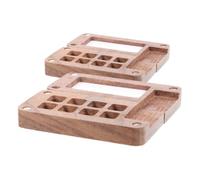 IMIKEYA Tavolozza Acquerelli in Legno Coperchio, Scatola Pigmenti | Formato Compatto, Angoli Arrotondati, per Miscelare Colori, Uso su Tavolo e Casa, Adatta a Pennelli