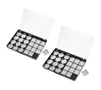 IMIKEYA Tavolozza di ombretti magnetici vuota 10 colori, astuccio metallico compatto 24 scomparti per trucco fai da te supporto sicuro per ombre e vassoio organizer portatile