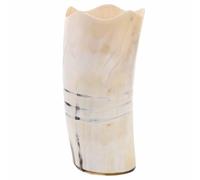 IMIKEYA Tazza di corno di bue per bere - Tazza di birra in corno di bue per tè, caffè e whisky - Bicchiere da 350 ml per bevande natalizie, ideale per feste in casa, festival e uffici