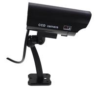 IMIKEYA Telecamera Finta Cctv Alta Simulazione Luce LED Lampeggiante Staffa Regolabile e Installazione Veloce per Uso Interno ed Esterno Alimentata a Pannello Solare o Batterie Aaa