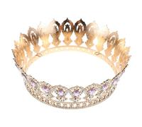 IMIKEYA Tiara per Sposa Cristallo e Strass Corona Nuziale in Stile Barocco Accessori per Capelli per Donne e Ragazze per Ballo di Fine Anno Compleanno Festa in Costume e Matrimonio