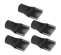 IMIKEYA Ugello pettine per asciugacapelli 5 pezzi nero accessorio in plastica per lisciare e districare i capelli ricci strumento versatile per acconciatura professionale e uso quotidiano
